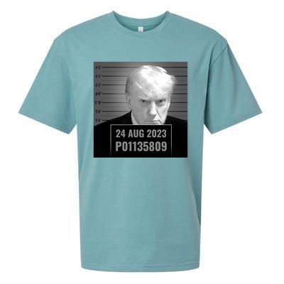 Trump 2024 Mugshot Trump Inmate P01135809 Sueded Cloud Jersey T-Shirt