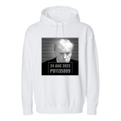 Trump 2024 Mugshot Trump Inmate P01135809 Garment-Dyed Fleece Hoodie