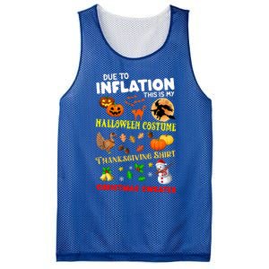 Due To Inflation This Is My Thanksgiving Xmas Mesh Reversible Basketball Jersey Tank