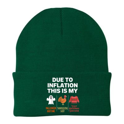 Due To Inflation This Is My Halloween Costume Knit Cap Winter Beanie