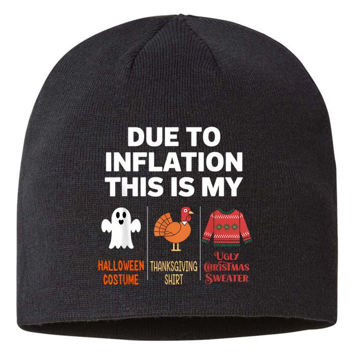 Due To Inflation This Is My Halloween Costume Sustainable Beanie