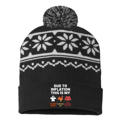 Due To Inflation This Is My Halloween Costume USA-Made Snowflake Beanie