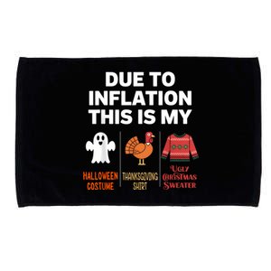 Due To Inflation This Is My Halloween Costume Microfiber Hand Towel