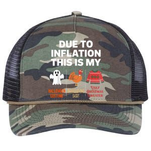 Due To Inflation This Is My Halloween Costume Retro Rope Trucker Hat Cap