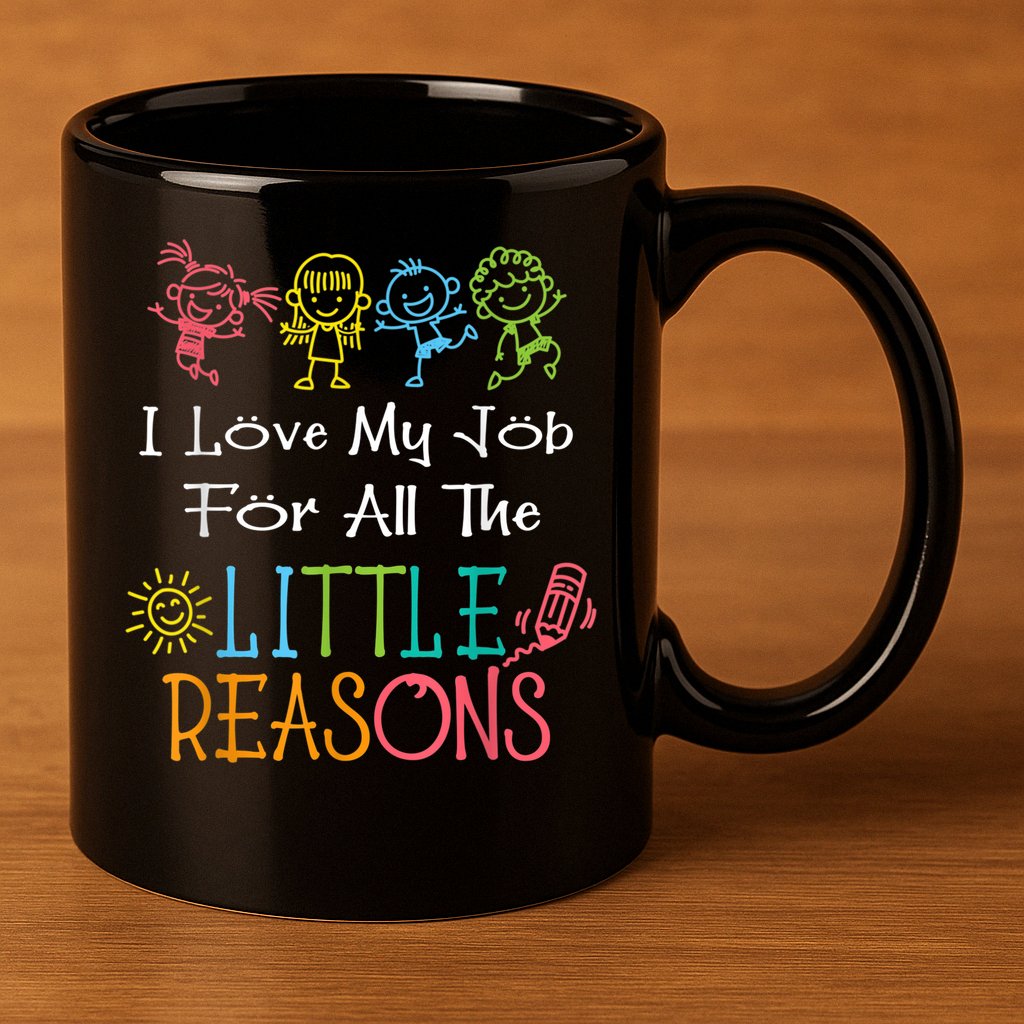 Daycare Teacher I Love My Job For All The Little Reasons 11oz C Handle Ceramic Mug