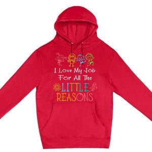 Daycare Teacher I Love My Job For All The Little Reasons Premium Pullover Hoodie