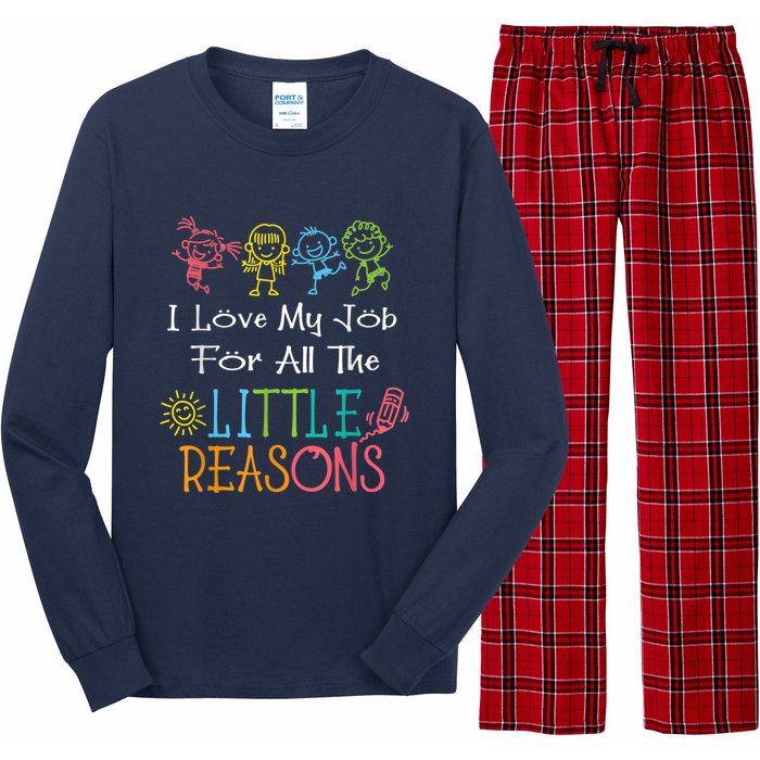 Daycare Teacher I Love My Job For All The Little Reasons Long Sleeve Pajama Set