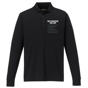 Due To Inflation This Is My Christmas Sweater New Year Cool Gift Performance Long Sleeve Polo