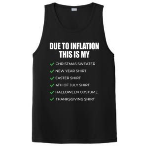 Due To Inflation This Is My Christmas Sweater New Year Cool Gift PosiCharge Competitor Tank