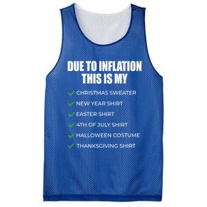 Due To Inflation This Is My Christmas Sweater New Year Cool Gift Mesh Reversible Basketball Jersey Tank