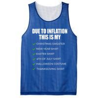 Due To Inflation This Is My Christmas Sweater New Year Cool Gift Mesh Reversible Basketball Jersey Tank