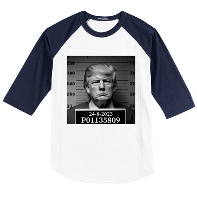 Trump 2024 Mugshot Trump Inmate P01135809 Baseball Sleeve Shirt