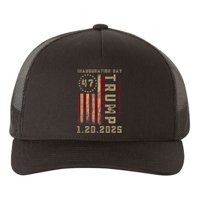 Donald Trump Inauguration Day 2025 47th President 47 Us Flag Yupoong Adult 5-Panel Trucker Hat