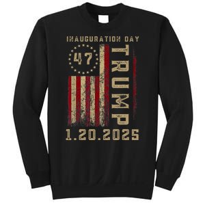 Donald Trump Inauguration Day 2025 47th President 47 Us Flag Sweatshirt