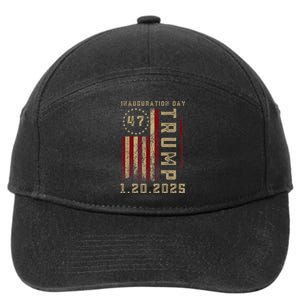 Donald Trump Inauguration Day 2025 47th President 47 Us Flag 7-Panel Snapback Hat