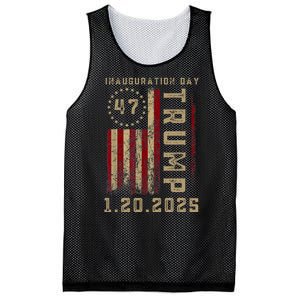 Donald Trump Inauguration Day 2025 47th President 47 Us Flag Mesh Reversible Basketball Jersey Tank