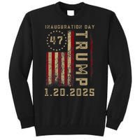 Donald Trump Inauguration Day 2025 47th President 47 Us Flag Tall Sweatshirt