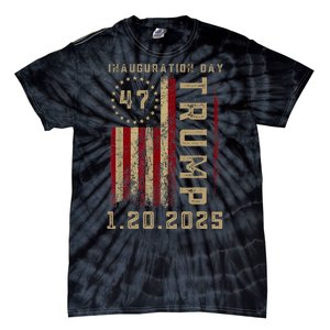 Donald Trump Inauguration Day 2025 47th President 47 Us Flag Tie-Dye T-Shirt