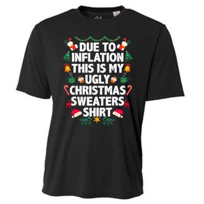 Due To Inflation This Is My Ugly Christmas Pajama Cooling Performance Crew T-Shirt