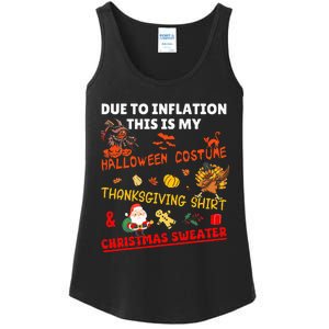 Due To Inflation This Is My Funny Xmas Christmas Ladies Essential Tank