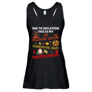 Due To Inflation This Is My Funny Xmas Christmas Ladies Essential Flowy Tank