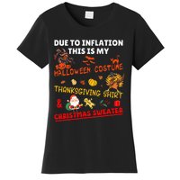 Due To Inflation This Is My Funny Xmas Christmas Women's T-Shirt