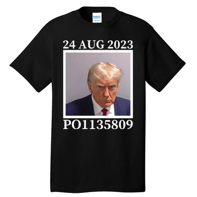 Trump 2024 Mugshot Trump Inmate P01135809 Tall T-Shirt