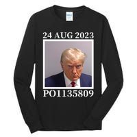 Trump 2024 Mugshot Trump Inmate P01135809 Tall Long Sleeve T-Shirt