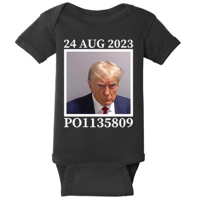 Trump 2024 Mugshot Trump Inmate P01135809 Baby Bodysuit