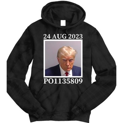 Trump 2024 Mugshot Trump Inmate P01135809 Tie Dye Hoodie