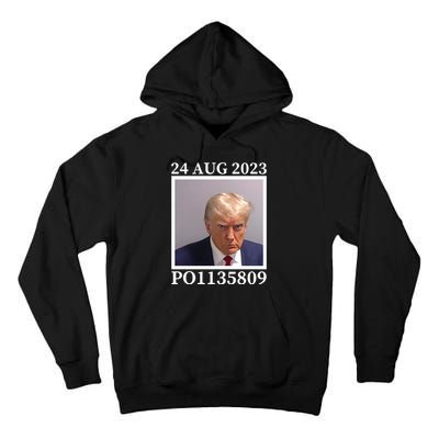 Trump 2024 Mugshot Trump Inmate P01135809 Tall Hoodie