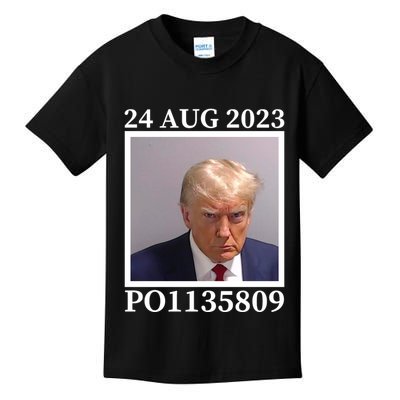 Trump 2024 Mugshot Trump Inmate P01135809 Kids T-Shirt