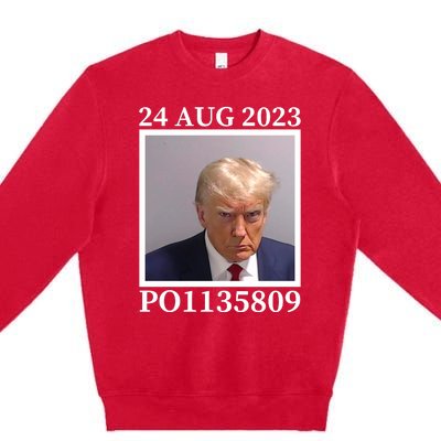 Trump 2024 Mugshot Trump Inmate P01135809 Premium Crewneck Sweatshirt