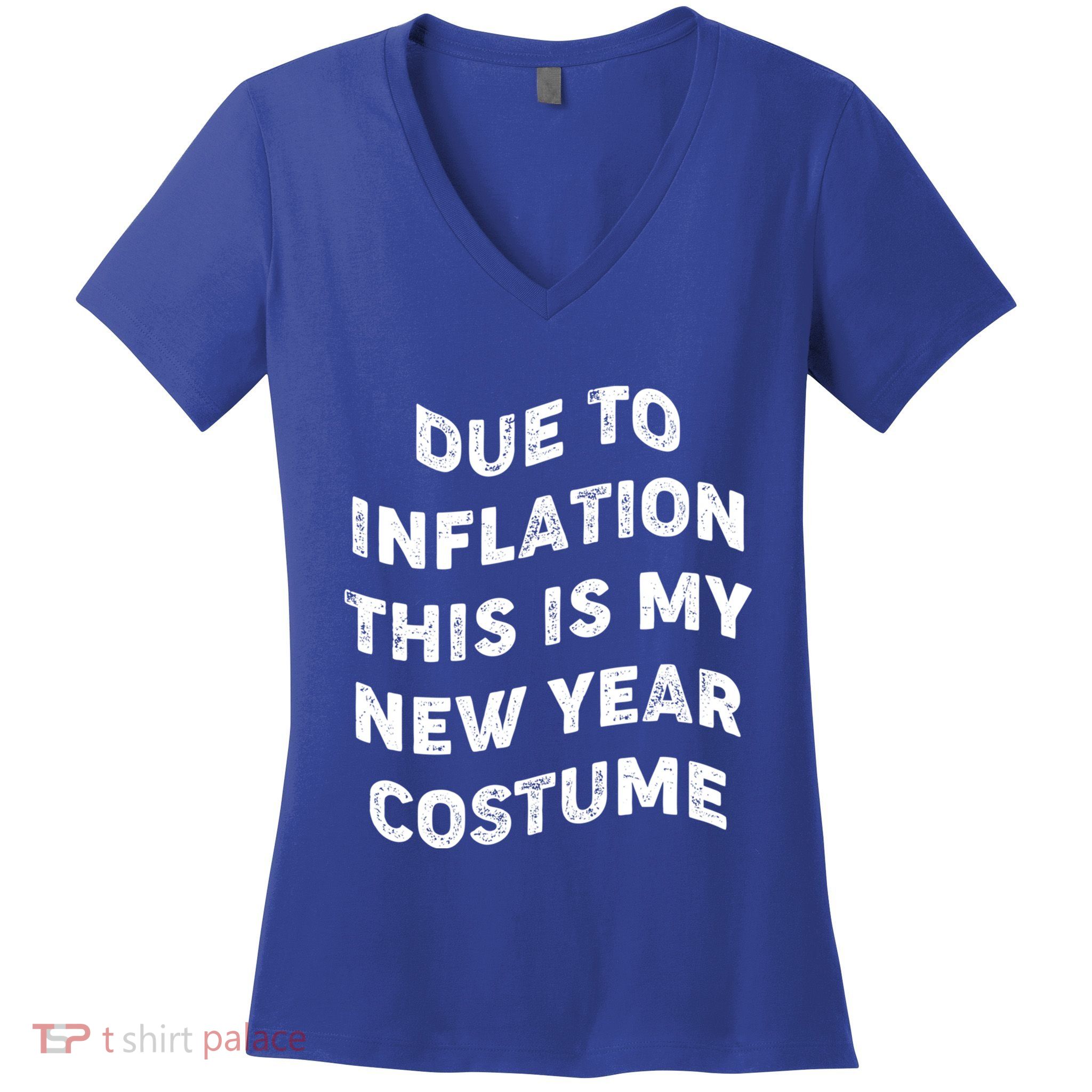 Due To Inflation This Is My New Year Costume Gift Women's V-Neck T-Shirt