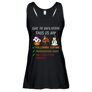 Due To Inflation This Is My Halloween Thanksgiving Christmas Ladies Essential Flowy Tank