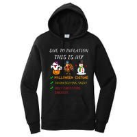 Due To Inflation This Is My Halloween Thanksgiving Christmas Women's Pullover Hoodie