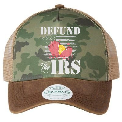 Defund The IRS Funny Freedom Patriotic Political Protest Legacy Tie Dye Trucker Hat