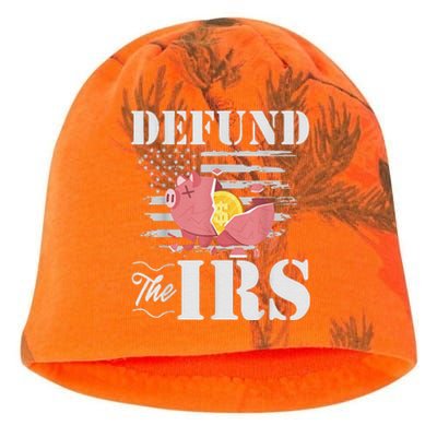 Defund The IRS Funny Freedom Patriotic Political Protest Kati - Camo Knit Beanie