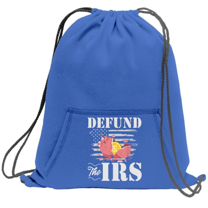 Defund The IRS Funny Freedom Patriotic Political Protest Sweatshirt Cinch Pack Bag