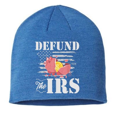 Defund The IRS Funny Freedom Patriotic Political Protest Sustainable Beanie