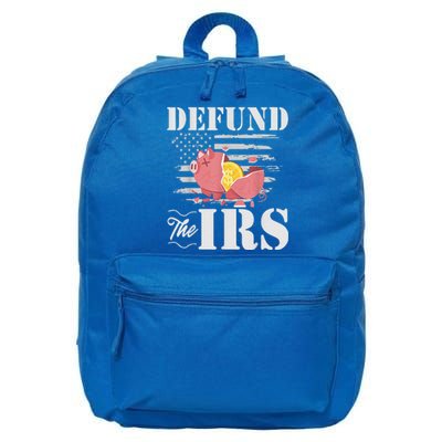 Defund The IRS Funny Freedom Patriotic Political Protest 16 in Basic Backpack