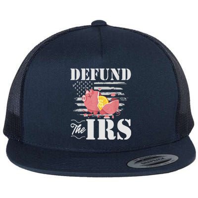 Defund The IRS Funny Freedom Patriotic Political Protest Flat Bill Trucker Hat