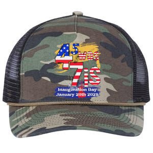 Donald Trump Inauguration Day 2025 47th Retro Rope Trucker Hat Cap