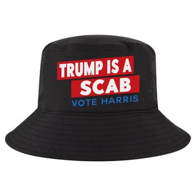 Donald Trump Is A Scab Vote Harris Cool Comfort Performance Bucket Hat