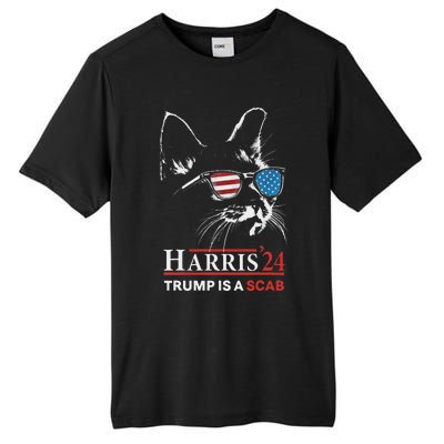 Donald Trump Is A Scab Vote Harris Valz Cat Lady Tall Fusion ChromaSoft Performance T-Shirt