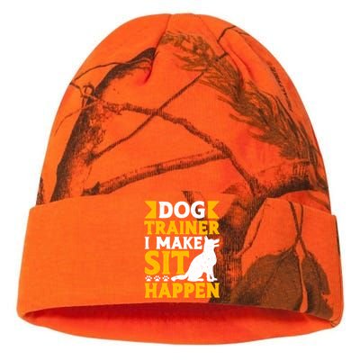 Dog Trainer I Make Sit Happen Quote Gift Kati Licensed 12" Camo Beanie