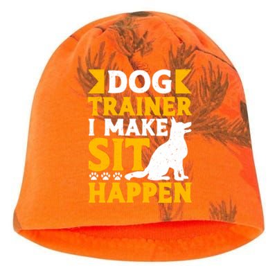 Dog Trainer I Make Sit Happen Quote Gift Kati - Camo Knit Beanie