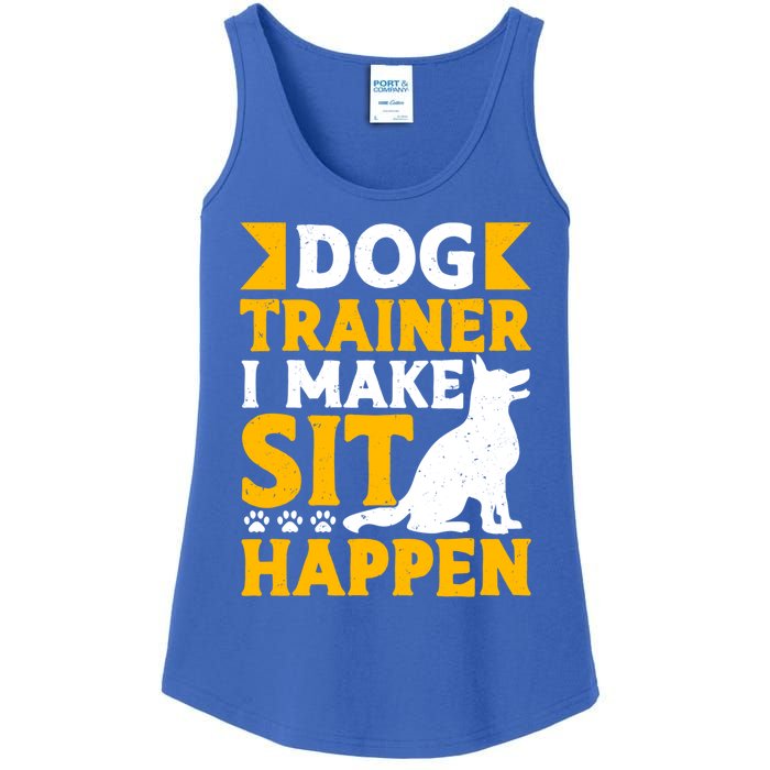 Dog Trainer I Make Sit Happen Quote Gift Ladies Essential Tank