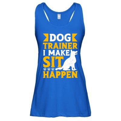 Dog Trainer I Make Sit Happen Quote Gift Ladies Essential Flowy Tank