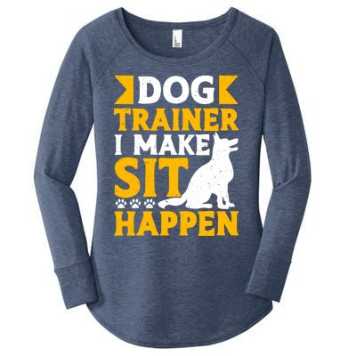 Dog Trainer I Make Sit Happen Quote Gift Women's Perfect Tri Tunic Long Sleeve Shirt